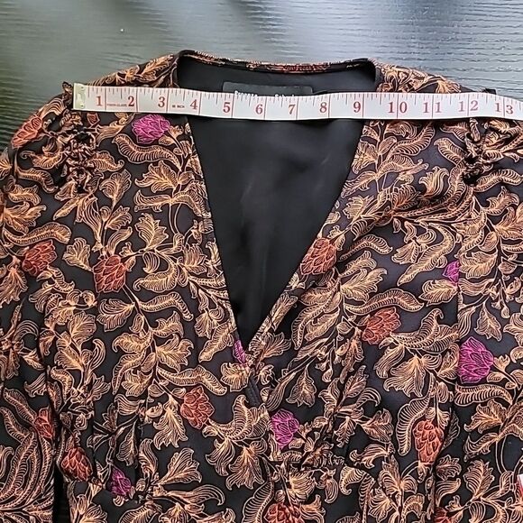 PROENZA SCHOULER PAISLEY PRINT GEORGETTE WRAP TOP - Picture 8 of 13